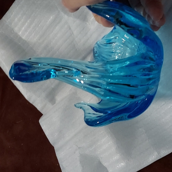 Handblown Glass Blue Swan Candy Dish,Key or Fob holder,Change,Jewerly - Picture 5 of 9